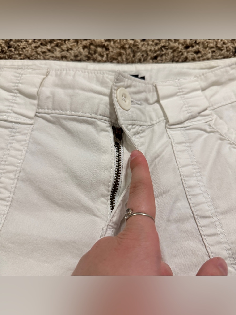 Y2K Low Rise White Calvin Klein Shorts - Picture 2 of 6